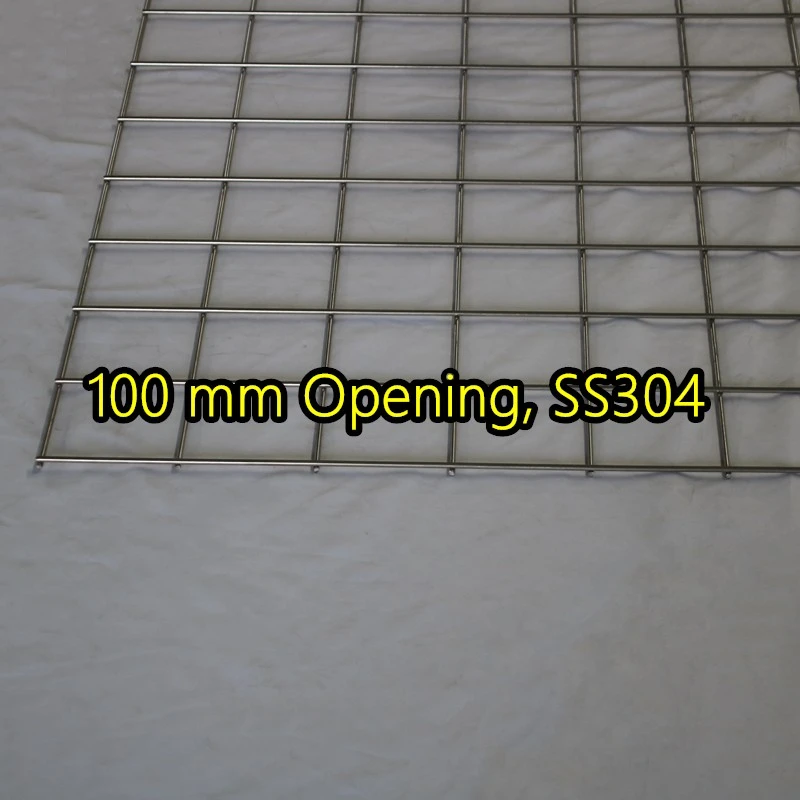 Panel de malla de alambre soldado SS304 con abertura de 100 mm