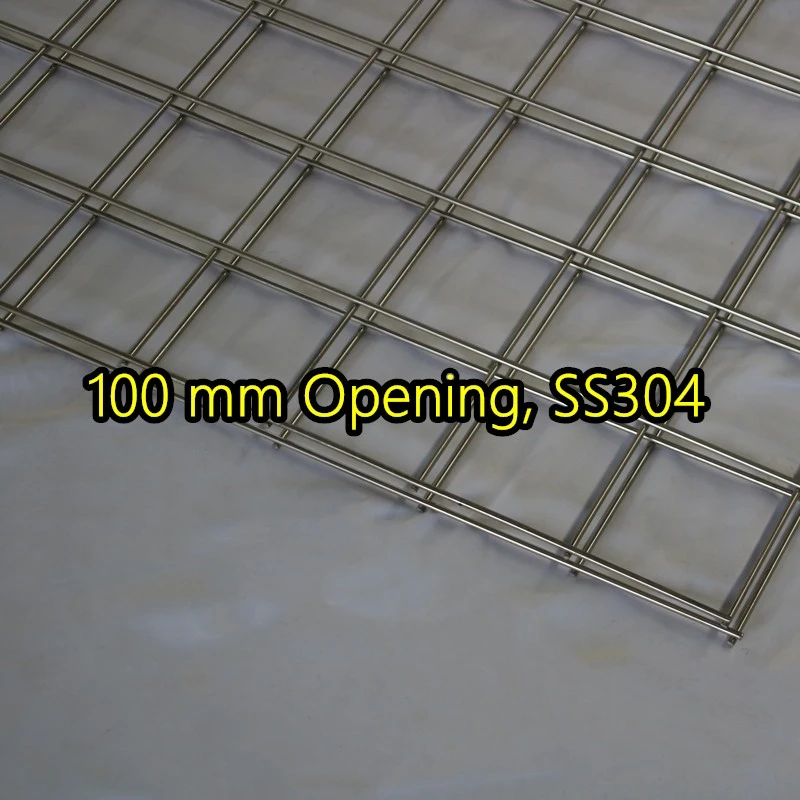 Panel de malla de alambre soldado SS304 con abertura de 100 mm