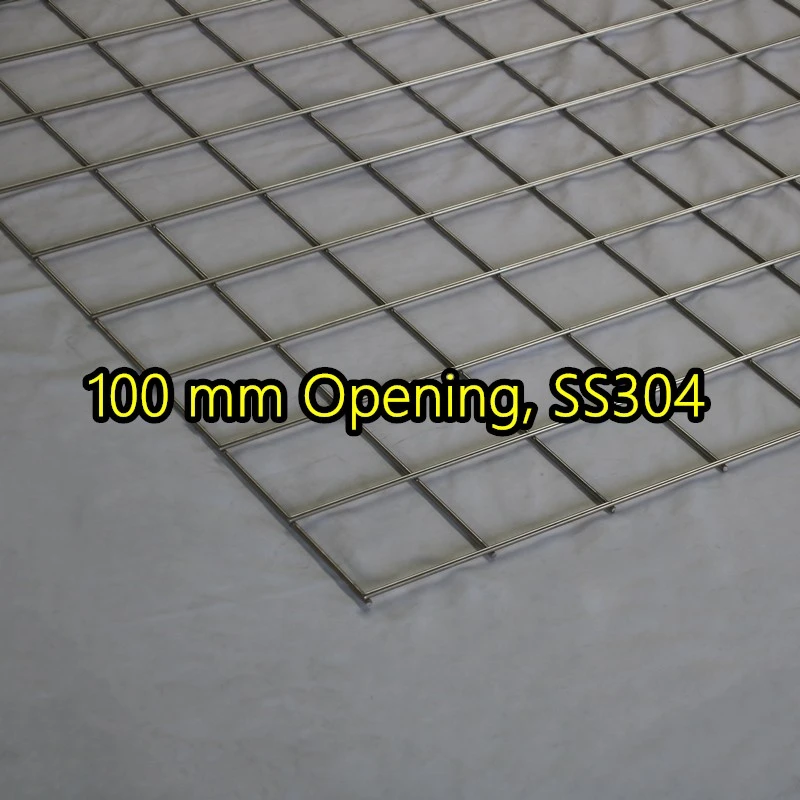 Panel de malla de alambre soldado SS304 con abertura de 100 mm