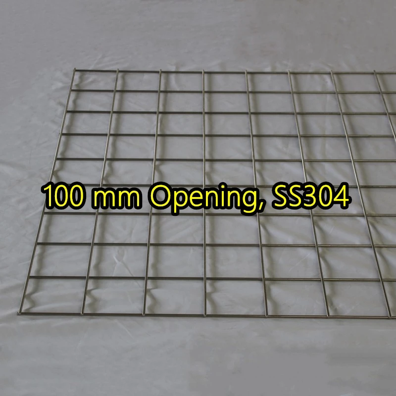 Panel de malla de alambre soldado SS304 con abertura de 100 mm