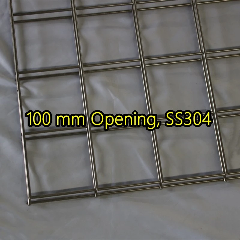 Panel de malla de alambre soldado SS304 con abertura de 100 mm