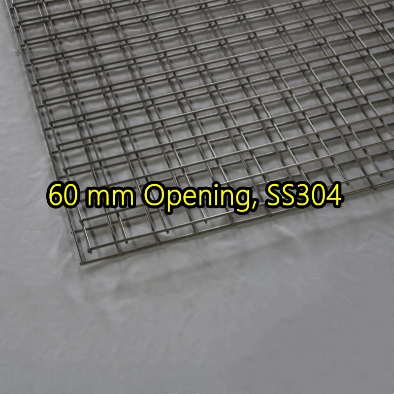 Panel de malla de alambre soldado SS304 con abertura de 60 mm