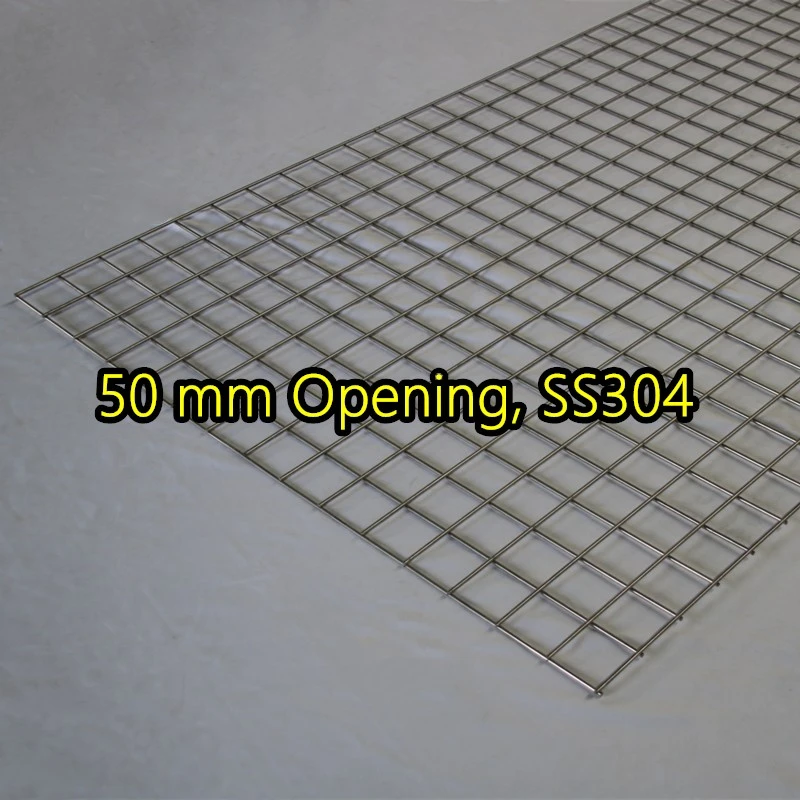 Panel de malla de alambre soldado SS304 con abertura de 50 mm