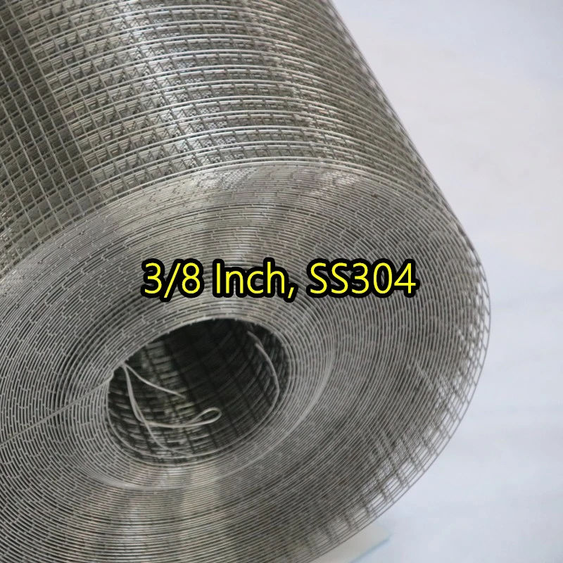 Malla de alambre soldada con aut&oacute;gena SS304 de 3/8 pulgada