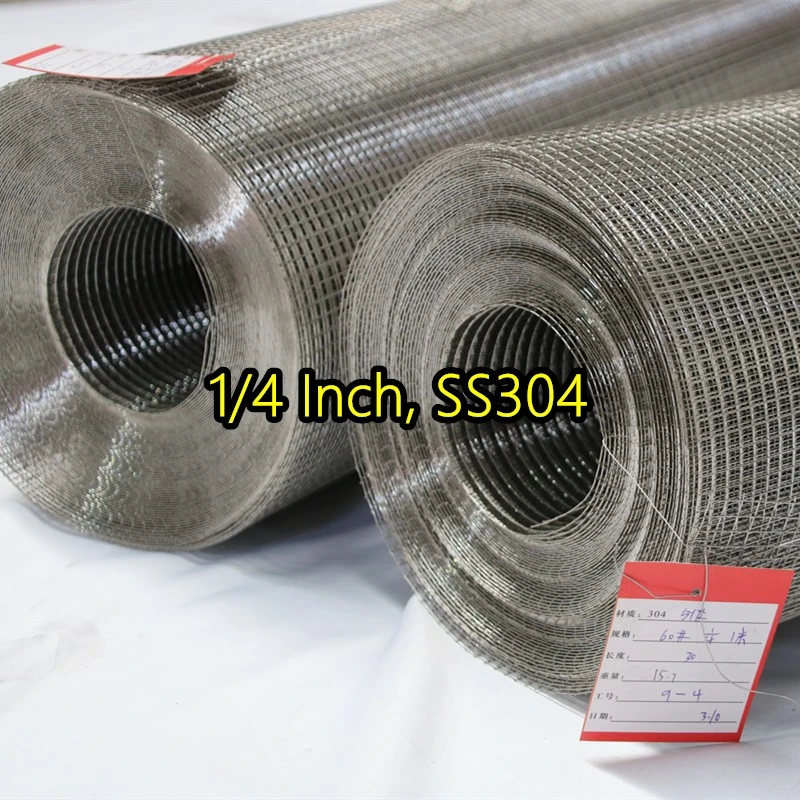 Malla de alambre soldada con aut&oacute;gena SS304 de 1/4 pulgada