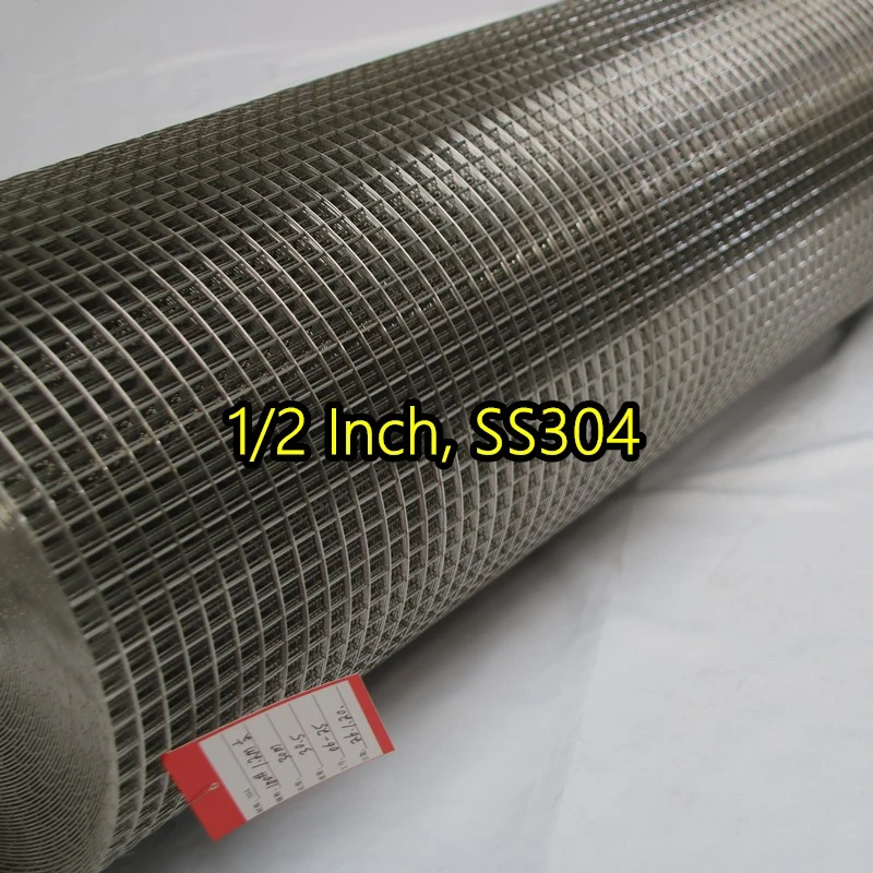 Malla de alambre soldada con aut&oacute;gena SS304 de 1/2 pulgada