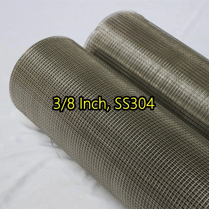Malla de alambre soldada con aut&oacute;gena SS304 de 3/8 pulgada