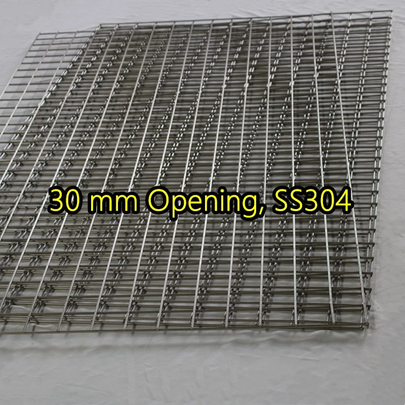 Panel de malla de alambre soldado SS304 con abertura de 30 mm