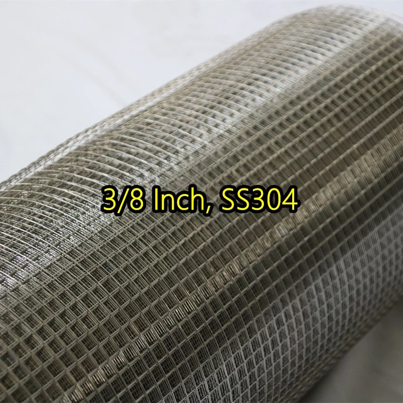 Malla de alambre soldada con aut&oacute;gena SS304 de 3/8 pulgada