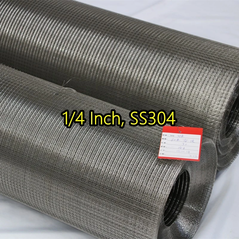 Malla de alambre soldada con aut&oacute;gena SS304 de 1/4 pulgada