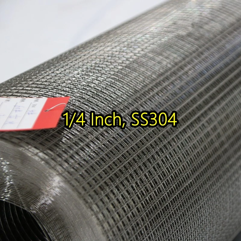 Malla de alambre soldada con aut&oacute;gena SS304 de 1/4 pulgada