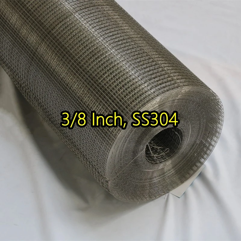 Malla de alambre soldada con aut&oacute;gena SS304 de 3/8 pulgada