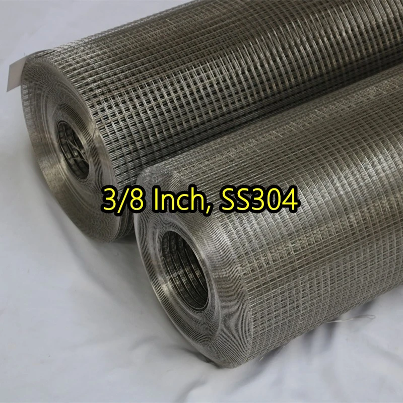 Malla de alambre soldada con aut&oacute;gena SS304 de 3/8 pulgada