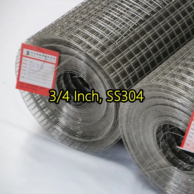 Malla de alambre soldada con aut&oacute;gena SS304 de 3/4 pulgada