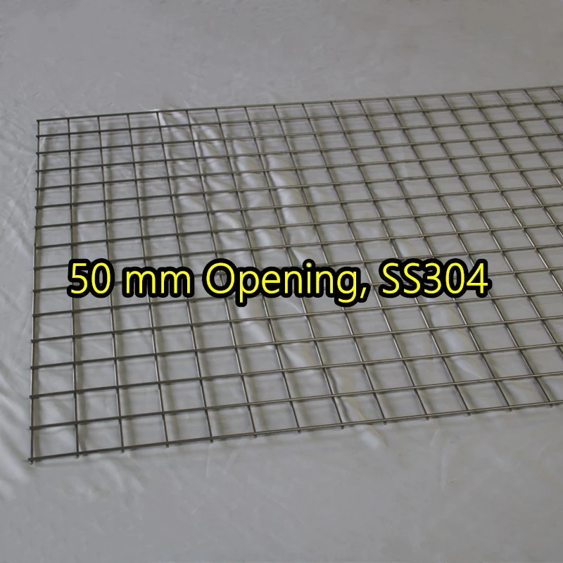 Panel de malla de alambre soldado SS304 con abertura de 50 mm