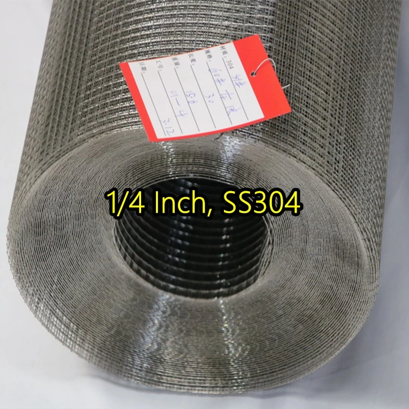 Malla de alambre soldada con aut&oacute;gena SS304 de 1/4 pulgada