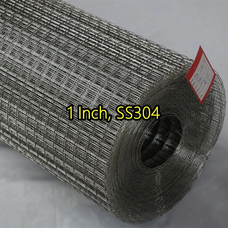 Malla de alambre soldada con aut&oacute;gena SS304 de 1 pulgada