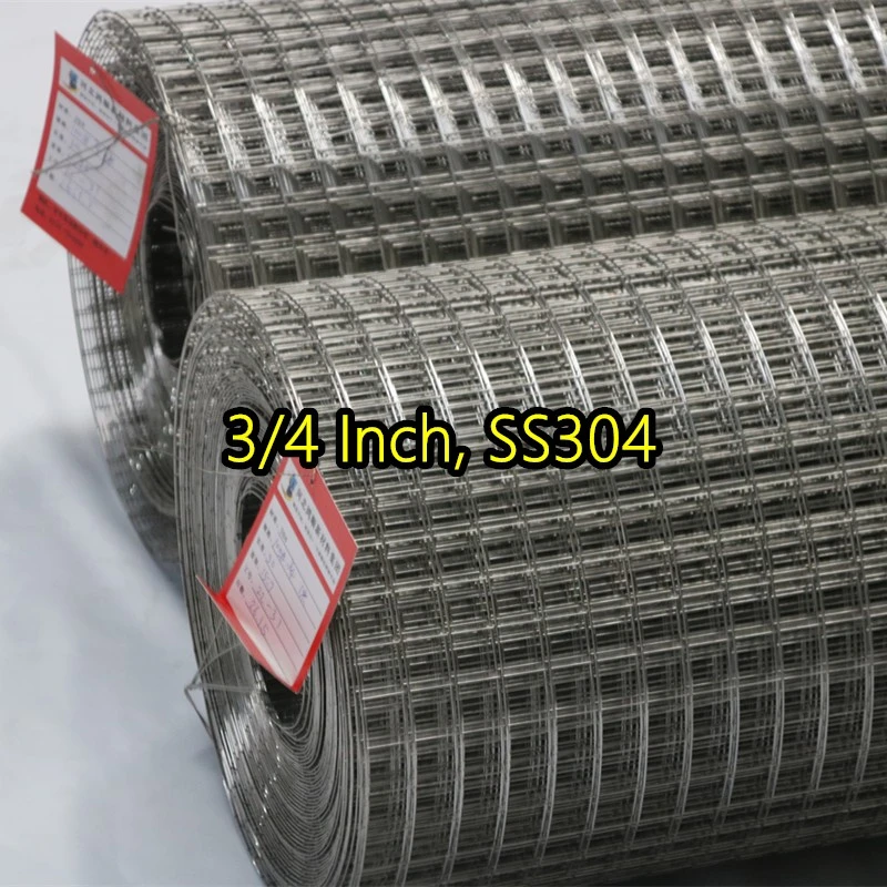 Malla de alambre soldada con aut&oacute;gena SS304 de 3/4 pulgada