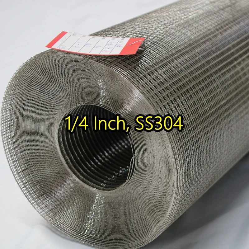 Malla de alambre soldada con aut&oacute;gena SS304 de 1/4 pulgada